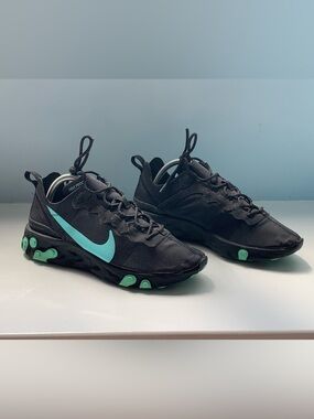 Nike React Black & Teal Athletic Sneakers